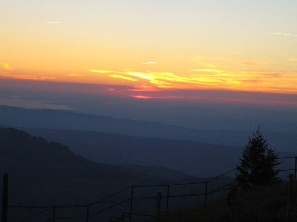Paragliding in der Abenddämmerung